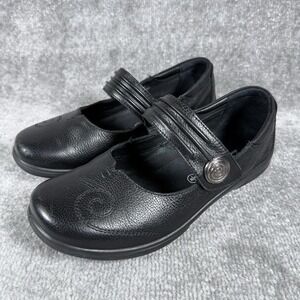 Padders Poem Mary Jane Shoes Women's 6EEE Black Hook Loop Casual Comfort